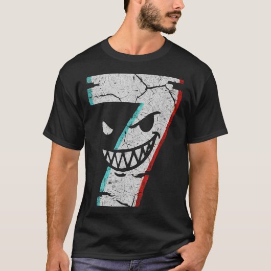 Evil Number 7 Shirt - 7 Ate 9 Joke 67 Meme Hallowe (Vorderseite)