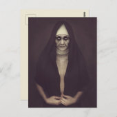 Evil Nun Halloween Postcard Postkarte (Vorne/Hinten)