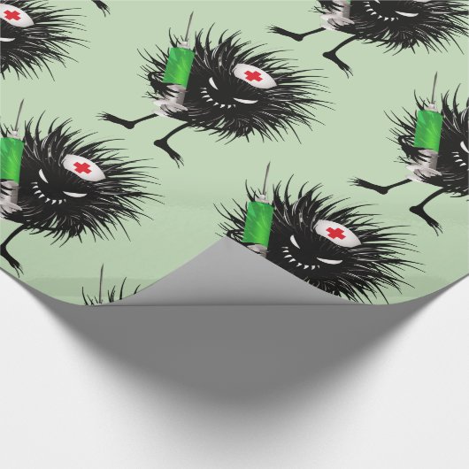 Evil Nurse Meme Dark Spaß Funny Medical Geschenkpapier (Ecke)