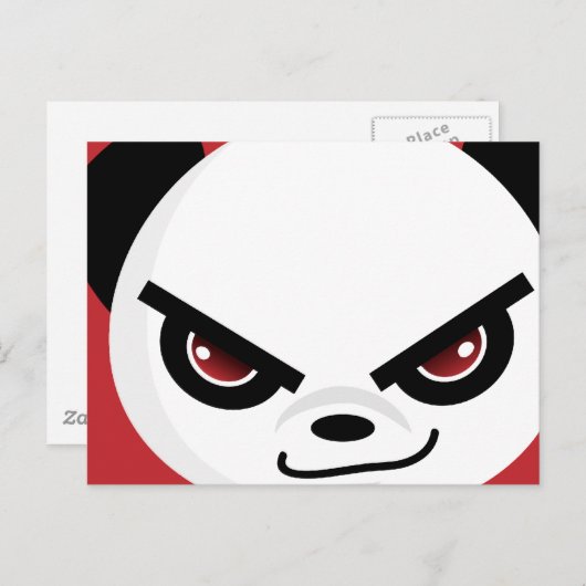 Evil Panda Postcard Postkarte (Vorne/Hinten)