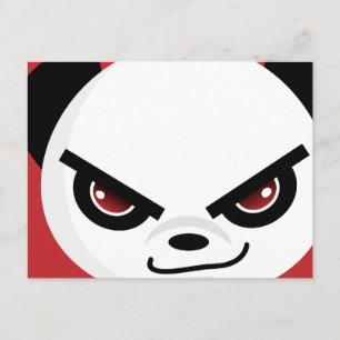 Evil Panda Postcard Postkarte