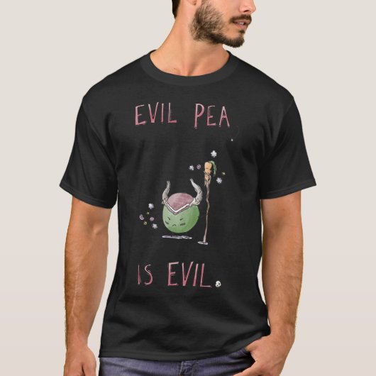 Evil Pea ist böser klassischer T - Shirt (Vorderseite)