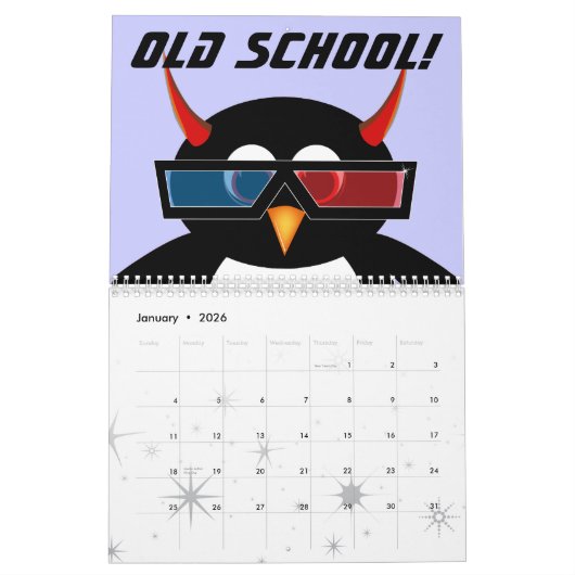 EVIL PENGUIN™ Cartoon CALENDAR 2012 Kalender (Jan 2026)