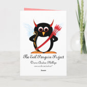 Evil Penguin OOPS Valentine Card Feiertagskarte (Rückseite)
