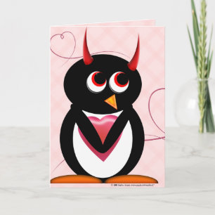 Evil Penguin Valentinstag Card Feiertagskarte
