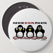 Evil Penguins Button (Vorne & Hinten)