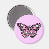 Evil Pink Butterfly Magnet (Vorderseite/Rückseite)