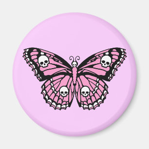 Evil Pink Butterfly Magnet