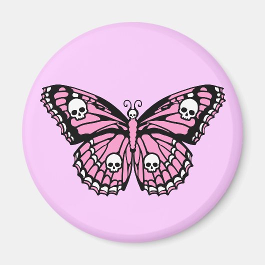 Evil Pink Butterfly Magnet (Vorne)