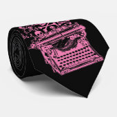 Evil Pink Schreibmaschine Krawatte (Gerollt)