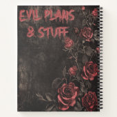 Evil Plans & Stuff Gothic Notizblock (Rückseite)