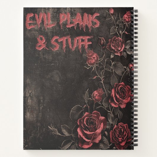 Evil Plans & Stuff Gothic Notizblock (Rückseite)