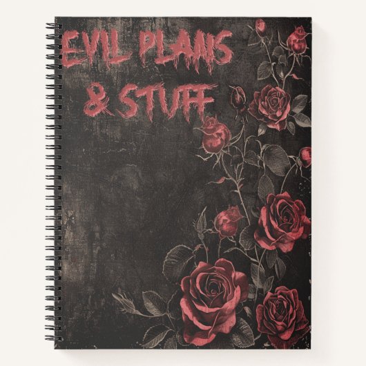 Evil Plans & Stuff Gothic Notizblock (Vorderseite)