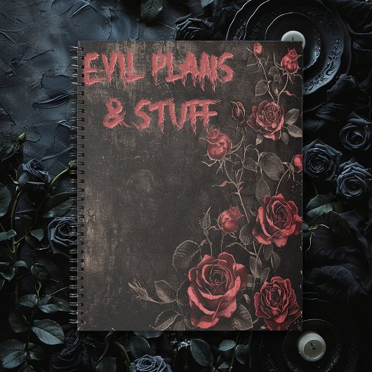 Evil Plans & Stuff Gothic Notizblock