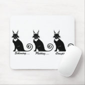 Evil Plotting Cat Trio Mousepad (Mit Mouse)