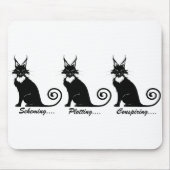 Evil Plotting Cat Trio Mousepad (Vorne)