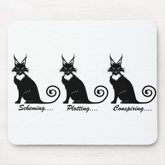 Evil Plotting Cat Trio Mousepad (Vorne)