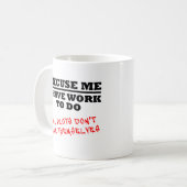 Evil Plotting Funny Mug Kaffeetasse (Vorderseite Links)