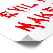 Evil Plotting Funny Poster (Ecke)