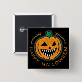 Evil Pumpkin Button (Vorne & Hinten)