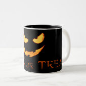 Evil Pumpkin Face Halloween Tasse (VorderseiteRechts)
