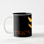 Evil Pumpkin Face Halloween Tasse (Links)