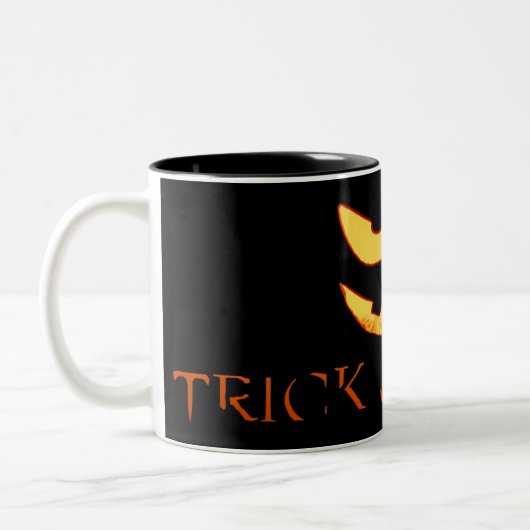 Evil Pumpkin Face Halloween Tasse (Links)