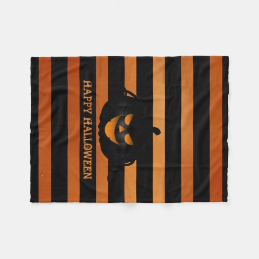 Evil Pumpkin Fleecedecke (Vorderseite (Horizontal))