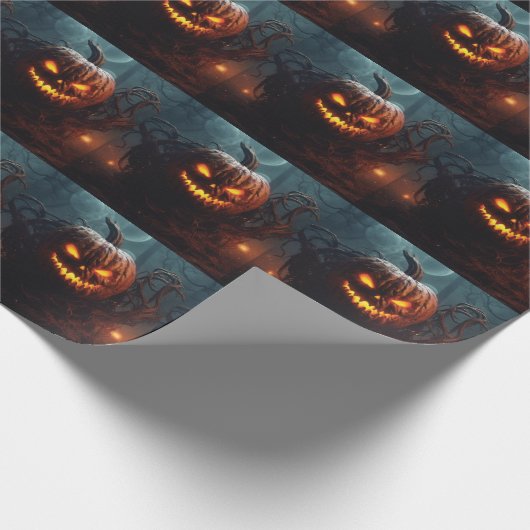 Evil Pumpkin Geschenkpapier (Ecke)
