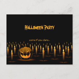 Evil Pumpkin Halloween Candles Einladung