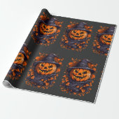 Evil Pumpkin Hexe Geschenkpapier (Ungerollt)