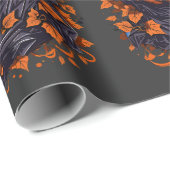 Evil Pumpkin Hexe Geschenkpapier (Rolleneckpunkt)