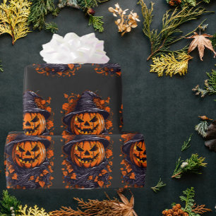 Evil Pumpkin Hexe Geschenkpapier