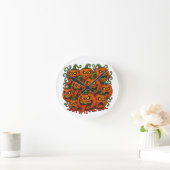 Evil Pumpkin Horde Halloween Runde Wanduhr (Zuhause)