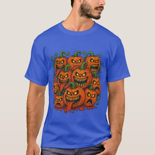 Evil Pumpkin Horde Halloween T-Shirt (Vorderseite)