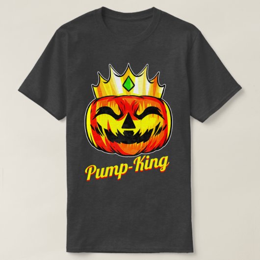 Evil Pumpkin King Pump King mit Kronen Halloween T-Shirt (Design vorne)