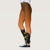 Evil Pumpkin Orange Fade Halloween Leggings (Links)