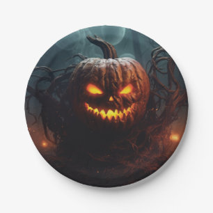 Evil Pumpkin Pappteller