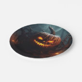 Evil Pumpkin Pappteller (Schrägansicht)
