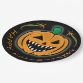 Evil Pumpkin Pappteller (Schrägansicht)