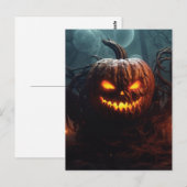 Evil Pumpkin Postkarte (Vorne/Hinten)