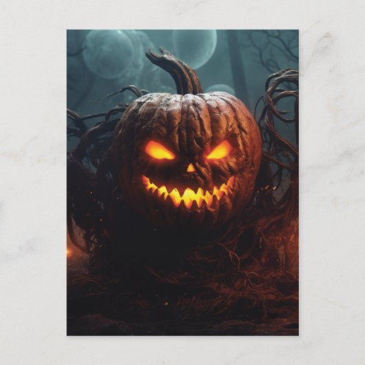Evil Pumpkin Postkarte (Vorderseite)