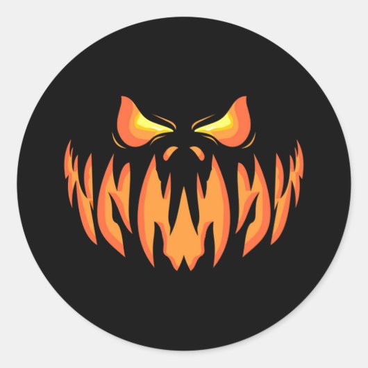 EVIL PUMPKIN RUNDER AUFKLEBER (Vorderseite)