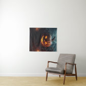 Evil Pumpkin Wandteppich (Beispiel (Horizontal))