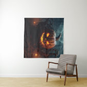 Evil Pumpkin Wandteppich (Beispiel (Horizontal))