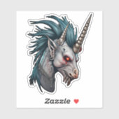 Evil Punk Unicorn Aufkleber (Blatt)