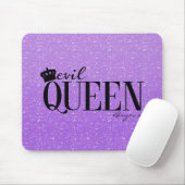 EVIL QUEEN Lila Glitzer Glam Crown Mouse Pad Mousepad (Mit Mouse)