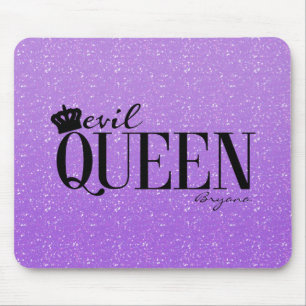 EVIL QUEEN Lila Glitzer Glam Crown Mouse Pad Mousepad