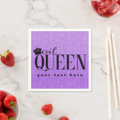 EVIL QUEEN Lila Glitzer Glam Party Napkins Serviette (Beispiel)