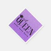 EVIL QUEEN Lila Glitzer Glam Party Napkins Serviette (Ecke)